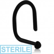 STERILE BIOFLEX CURVED NOSE STUD WITH HALF BALL PIERCING