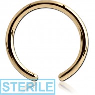 STERILE ZIRCON GOLD PVD COATED SURGICAL STEEL BALL CLOSURE RING PIN