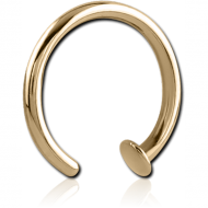 ZIRCON GOLD SURGICAL STEEL OPEN NOSE RING
