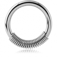 SURGICAL STEEL SPRING CLOSURE RING PIERCING