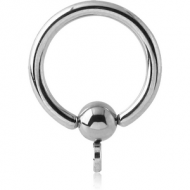 SURGICAL STEEL BALL CLOSURE RING WITH HOOP PIERCING