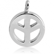 SURGICAL STEEL PEACE SIGN CHARM