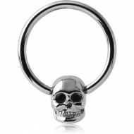 SURGICAL STEEL BALL CLOSURE RING WITH ATTACHMENT - SKULL PIERCING