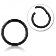BLACK PVD COATED SURGICAL STEEL HINGED SEGMENT RING PIERCING