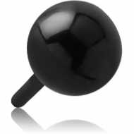 BLACK PVD COATED SURGICAL STEEL PUSH FIT BALL FOR BIOFLEX INTERNAL LABRET PIERCING