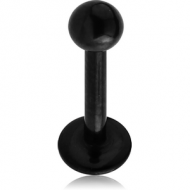 BLACK PVD COATED SURGICAL STEEL INTERNALLY THREADED MICRO LABRET PIERCING