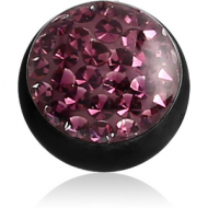 BLACK PVD COATED CRYSTALINE JEWELLED BALL