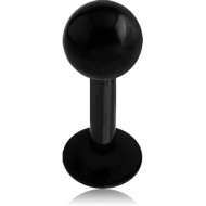 BLACK PVD COATED SURGICAL STEEL LABRET PIERCING