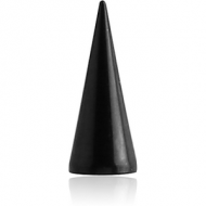BLACK PVD COATED SURGICAL STEEL MICRO LONG CONE PIERCING