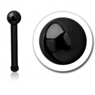 BLACK PVD COATED SURGICAL STEEL BALL NOSE BONE PIERCING