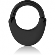 BLACK PVD COATED SURGICAL STEEL HINGED SEPTUM CLICKER