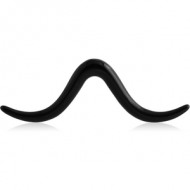 BLACK PVD COATED SURGICAL STEEL SEPTUM MUSTACHE PIERCING