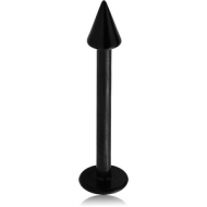 BLACK PVD COATED TITANIUM MICRO LABRET WITH CONE