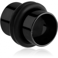 BLACK PVD COATED STAINLESS STEEL FLESH TUNNEL PIERCING