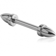 SURGICAL STEEL BARBELL WITH BULLETS PIERCING