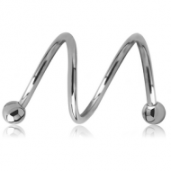 SURGICAL STEEL 2TURN SPIRAL BARBELL PIERCING