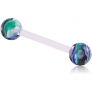 UV ACRYLIC FLEXIBLE BARBELL WITH JAW BREAKERS BALL