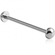 SURGICAL STEEL BARBELL WITH HALF BALL PIERCING