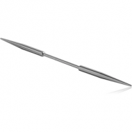 SURGICAL STEEL BARBELL WITH LONG SPIKES PIERCING