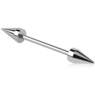 SURGICAL STEEL BARBELL WITH SPIKES PIERCING