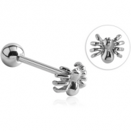 SURGICAL STEEL BARBELL - SPIDER PIERCING