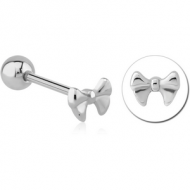 SURGICAL STEEL BARBELL - BOW PIERCING