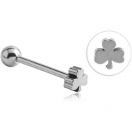 SURGICAL STEEL CLOVER BARBELL PIERCING