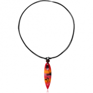 ORGANIC WOODEN NECKLACE SURFBOARD