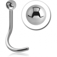 SURGICAL STEEL CURVED BALL NOSE STUD PIERCING