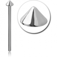 SURGICAL STEEL STRAIGHT CONE NOSE STUD 15MM