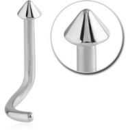SURGICAL STEEL CURVED CONE NOSE STUD PIERCING