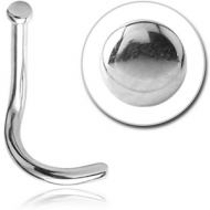 SURGICAL STEEL CURVED DISC NOSE STUD