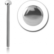 SURGICAL STEEL STRAIGHT HALF BALL NOSE STUD 15MM PIERCING