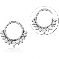 SURGICAL STEEL JEWELLED SEAMLESS RING PIERCING