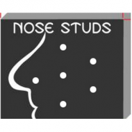 BLACK EVA FOAM DISPLAY WITH 5 HOLES FOR NOSE STUD 2.5X3CM