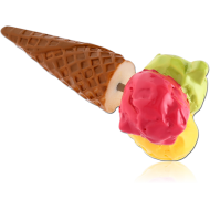 UV ACRYLIC ICE CREAM FAKE PLUG PIERCING