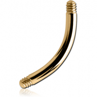GOLD PVD 18K COATED SURGICAL STEEL CURVED BARBELL PIN