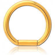 GOLD PVD COATED SURGICAL STEEL BAR CLOSURE RING