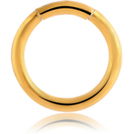 GOLD PVD COATED SURGICAL STEEL SMOOTH SEGMENT RING PIERCING