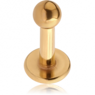 GOLD PVD COATED SURGICAL STEEL LABRET PIERCING