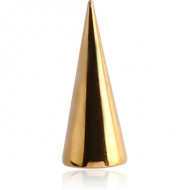 GOLD PVD COATED SURGICAL STEEL LONG CONE