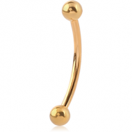 GOLD PVD COATED SURGICAL STEEL CURVED MICRO BARBELL
