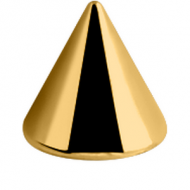 GOLD PVD COATED SURGICAL STEEL MICRO CONE