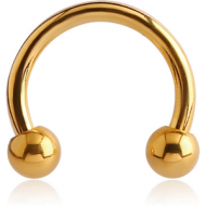 GOLD PVD COATED SURGICAL STEEL MICRO CIRCULAR BARBELL