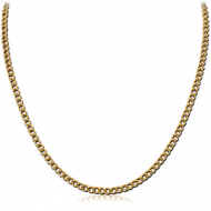 GOLD PVD COATED STAINLESS STEEL CURB CHAIN 40CMS