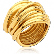 GOLD PVD COATED SURGICAL STEEL RING