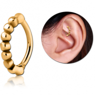 GOLD PVD COATED SURGICAL STEEL ROOK CLICKER PIERCING