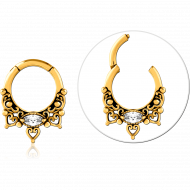 GOLD PVD COATED SURGICAL STEEL JEWELLED MULTI PURPOSE CLICKER