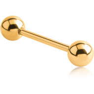 GOLD PVD COATED TITANIUM BARBELL