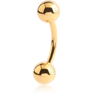GOLD PVD COATED TITANIUM CURVED MICRO BARBELL